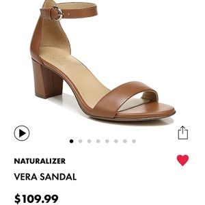 Naturalizer Vera Sandal in Light Brown Leather - New in Box
